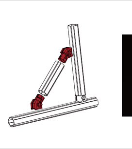 精益管45度內漲連接件安裝示意圖 精益管45度內漲連接件安裝示意圖