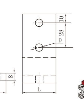 40*規格鋁型材強力角碼物理參數2 40*規格鋁型材強力角碼物理參數2