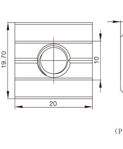 鋁型材方形螺母物理參數1