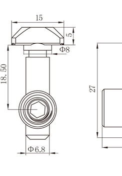 鋁型材內置內連接配件物理參數1