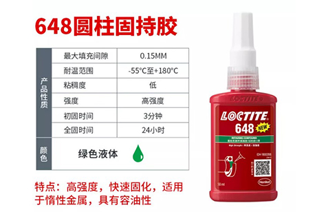 樂泰648高強度耐油型圓柱固持膠